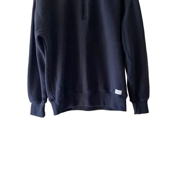 Holister Black oversized zip up pullover unisex sweatshirt SZ M - Picture 3 of 12